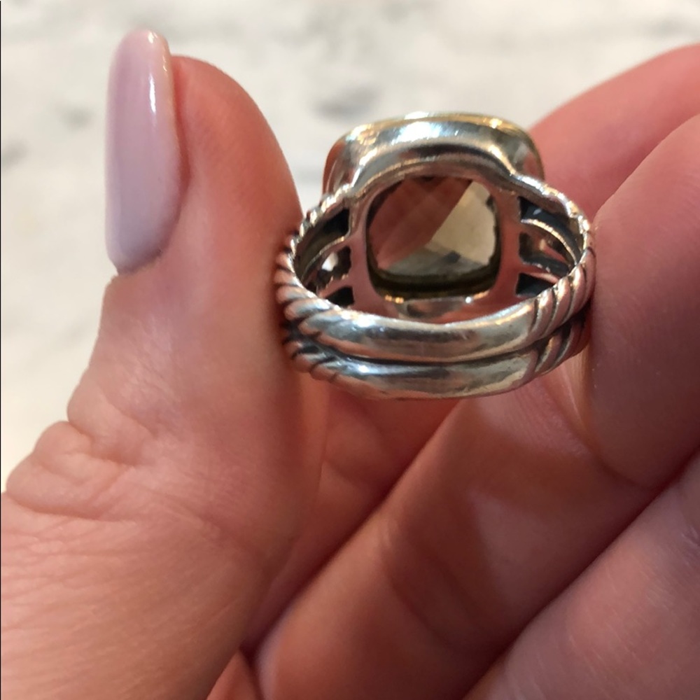 David Yurnan Smoky Quartz & Diamond Albion Ring - Picture 4 of 11